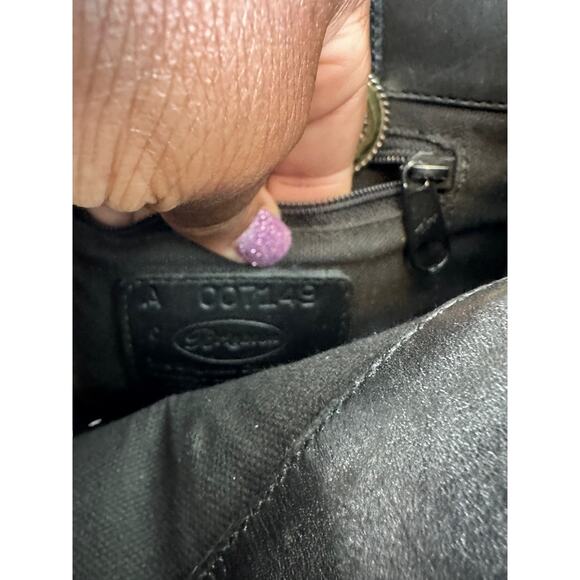 Brighton Vintage Black Croc Embossed Leather Basic Crossbody Purse Basic - Picture 7 of 14